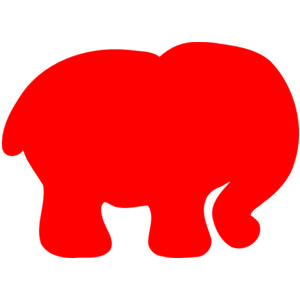 Red Elephant clip art - Polyvore