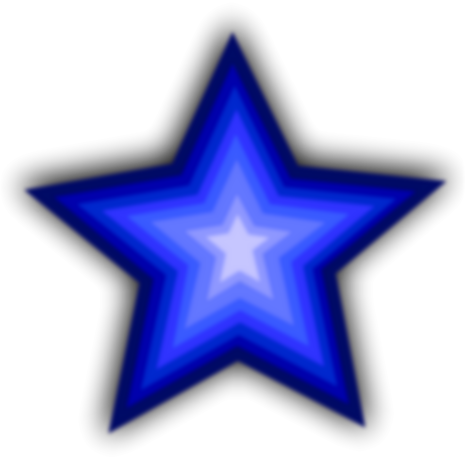 Blue Star Cartoon Clipart