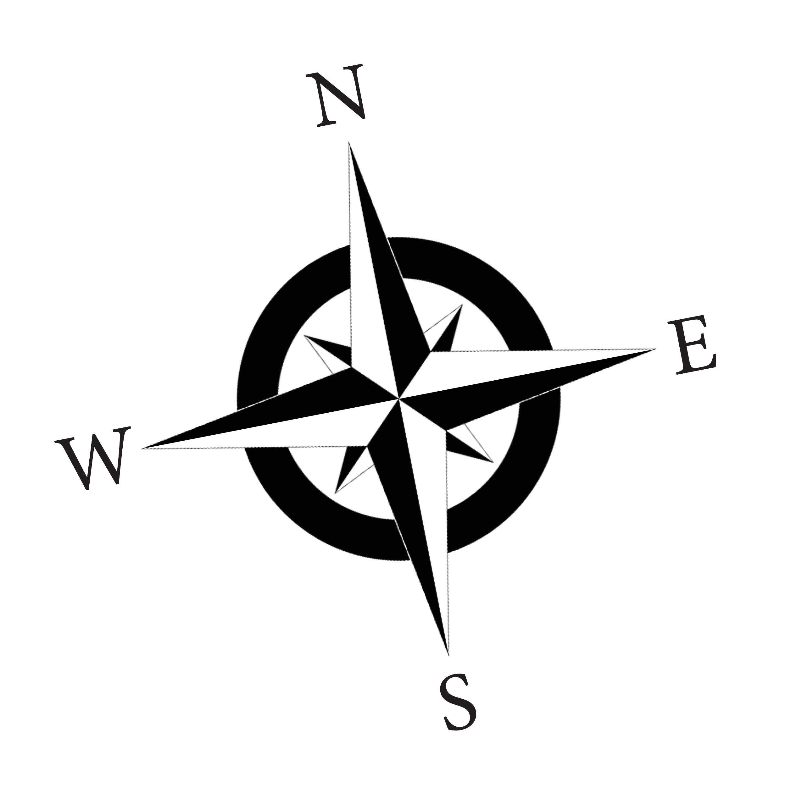 Compass outline clipart