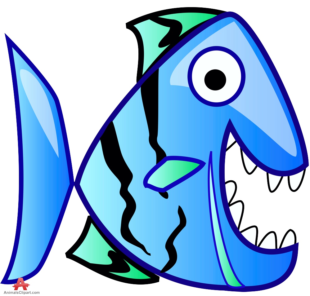 Blue Cartoon Fish Clipart | Free Clipart Design Download