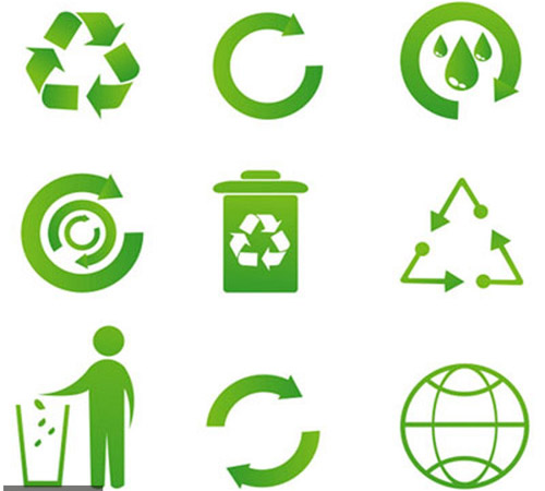 Green Recycle Logo Collection free vector icons design for free ...