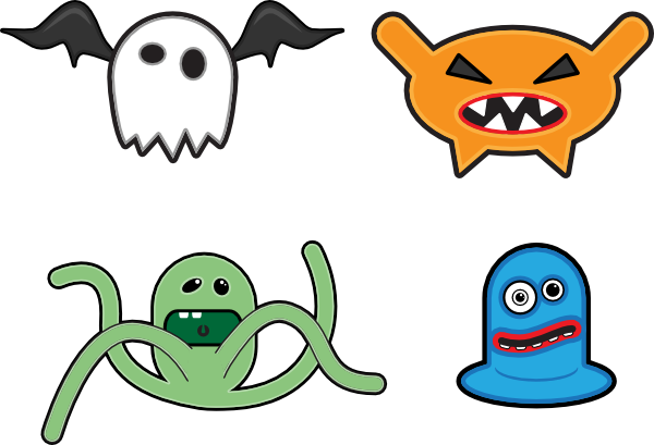 Cartoon Monsters Clip Art - vector clip art online ...