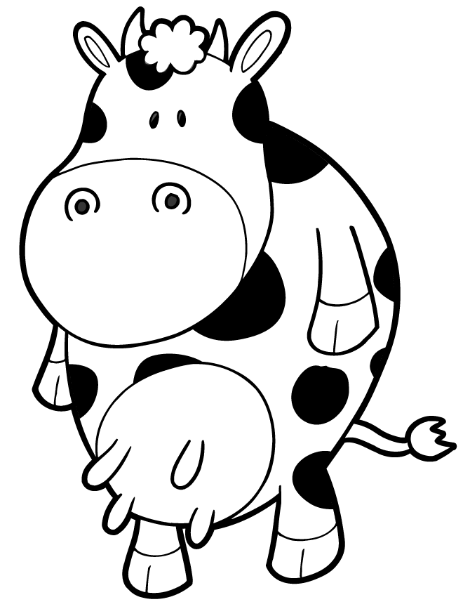 Coloring Page Of A Cow - AZ Coloring Pages