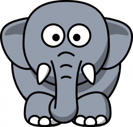 Cartoon Elephant clip art Free vector in Open office drawing svg ...