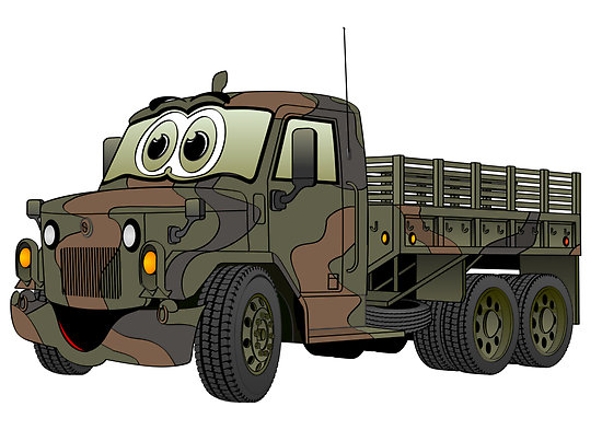 Cartoon Army Truck