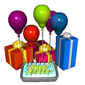 568 views birthday balloons and cake clip art