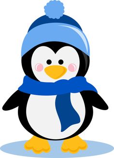 Winter Penguin Clip Art Border - Free Clipart Images