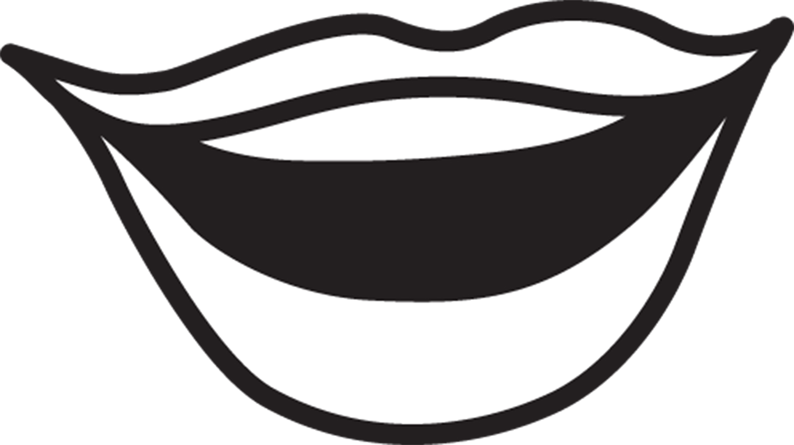 Smile Mouth Clipart Black And White - Free Clipart ...