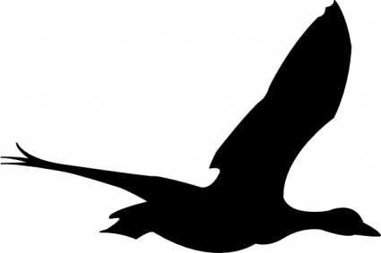 Silhouette Cartoon Birds Bird Fly Flying Goose Animal vector, free ...