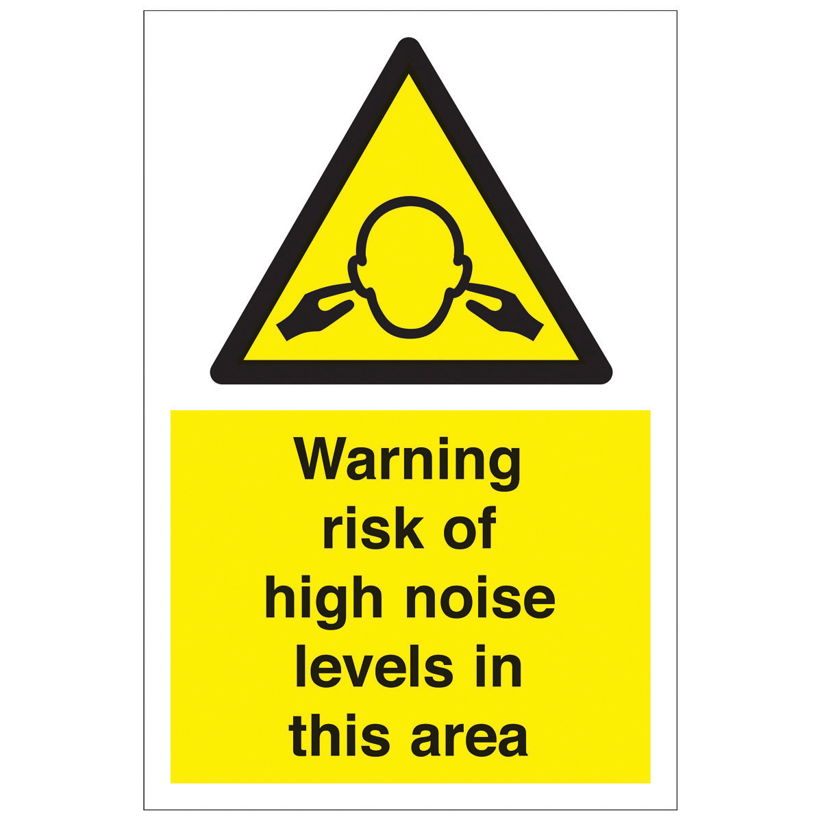 Warning Risk Of High Noise Safety Sign - Mandatory Sign from BiGDUG UK