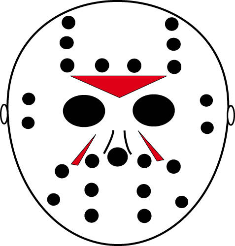 Jason Vorhees Mask - Printable Pumpkin Cutout Design - ClipArt ...