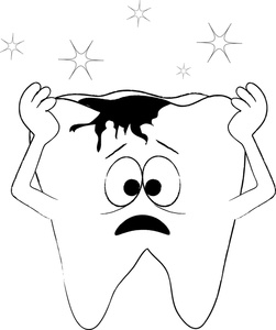 Toothache Clipart Image - Cartoon of a Sad Tooth with Pain from a ...