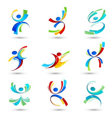 Abstract, People icon and Vector vector