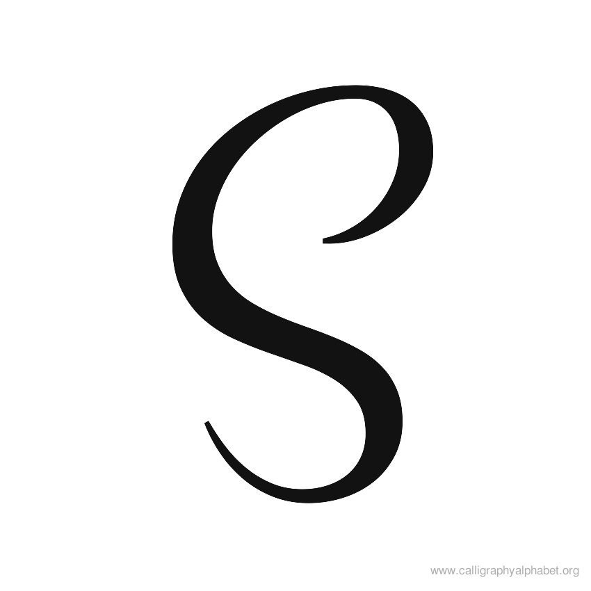 Calligraphy Alphabet S | Alphabet S Calligraphy Sample Styles ...
