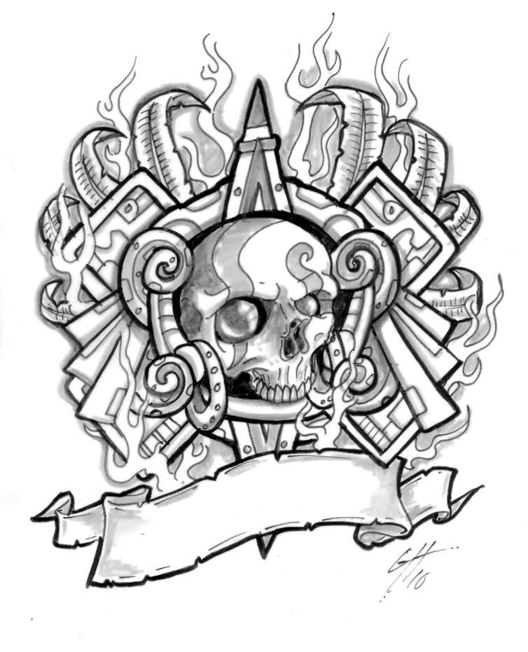 Aztec Tattoo Design Idea