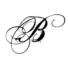 Monogram initials, Initials and Burlap