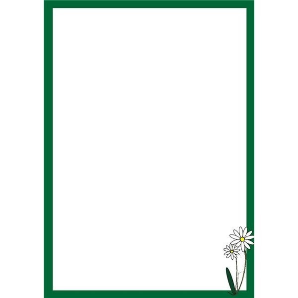 Green Page borders for word document in Border Designs