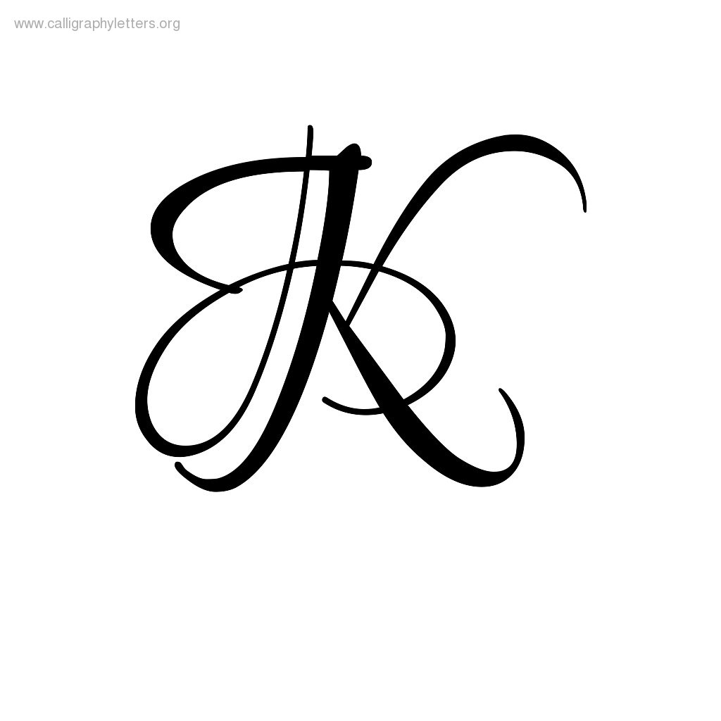Pretty g and k letter clipart