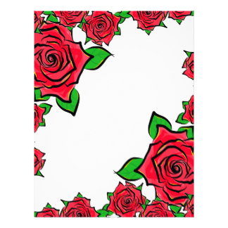 Rose Flower Side Borders Gifts on Zazzle