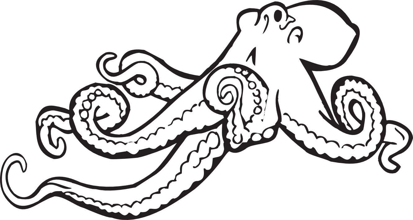 Octopus Outline Clipart