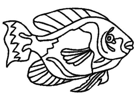 Fish and Sea Creatures :: 1475 Fish Outline - Letzrock Machine ...