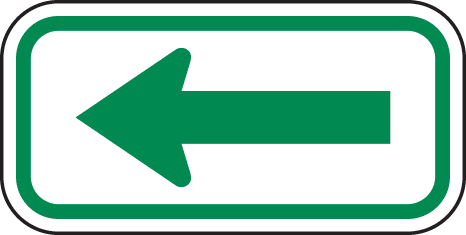 Green Single Arrow Sign by SafetySign.com - T5554