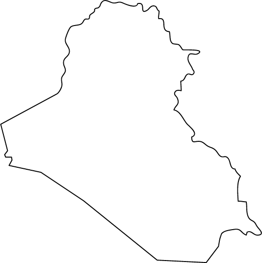 Iraq outline map