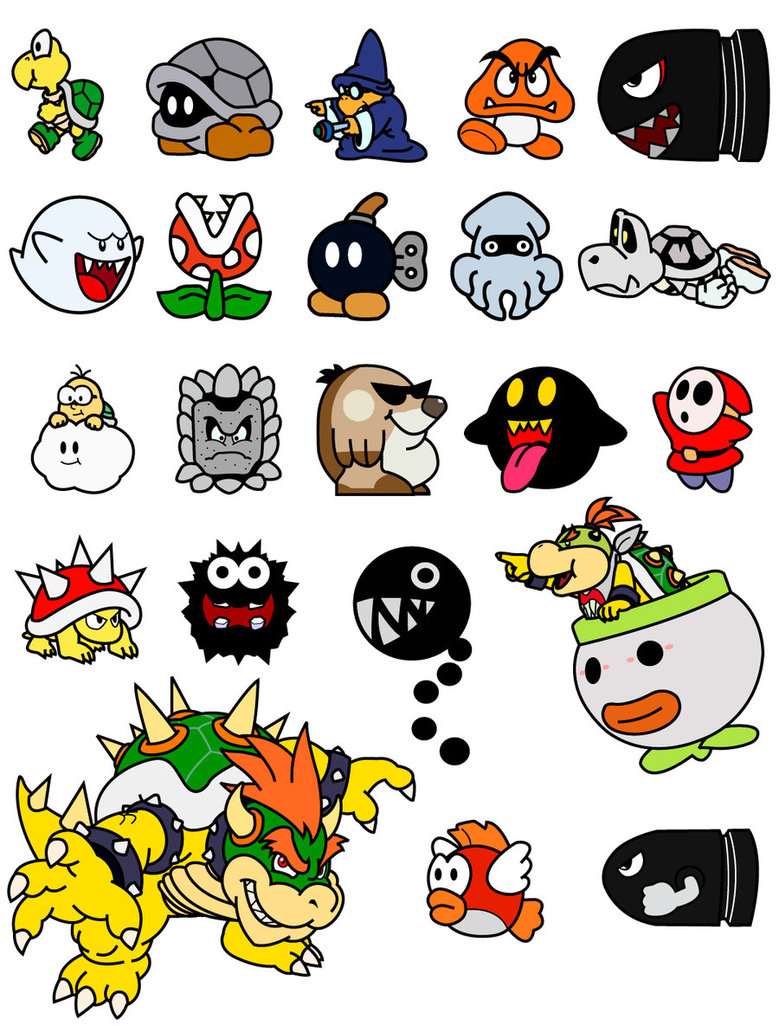 Personajes de Mario Bros by luigicuau10