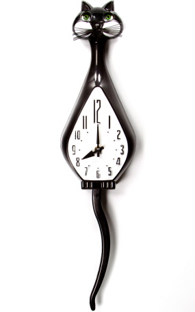 Black Simone Clock: Retro Novelty Clocks RetroPlanet.