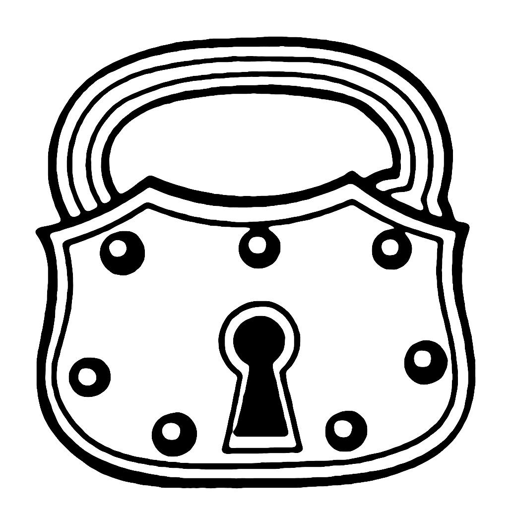 Pad lock clipart and key