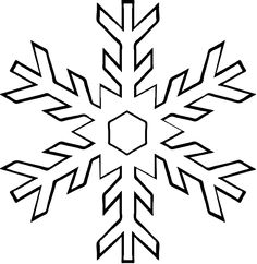Black And White Snowflake Clipart - Tumundografico