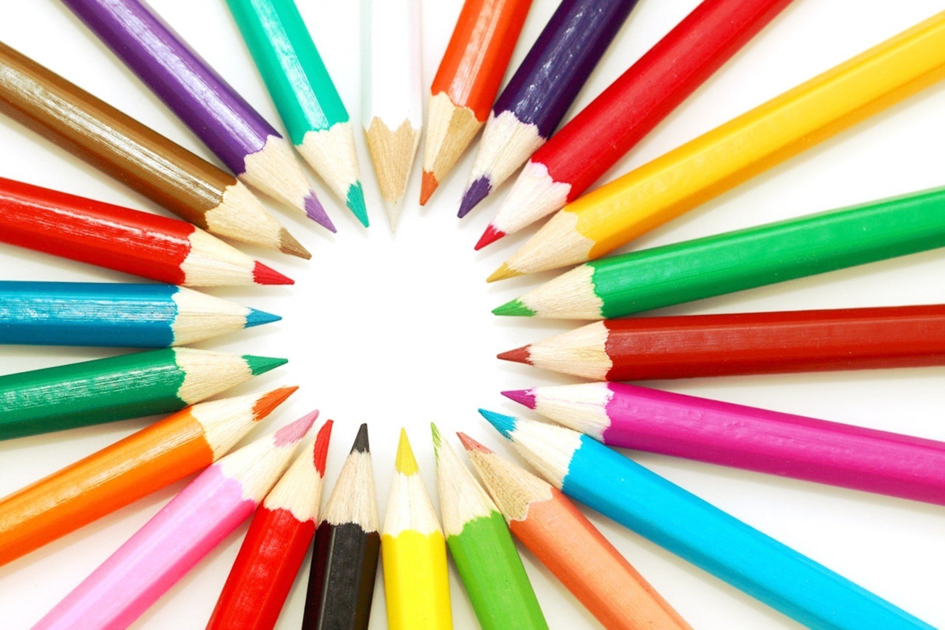 colored pencil crayons HD wallpaper