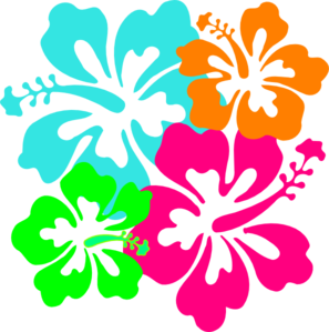 Clip Art Flower Bright Hawaiian Clipart