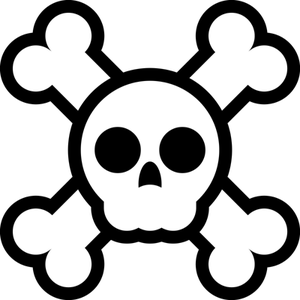 Skull and bones clip art