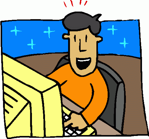 Boy On Computer Clipart