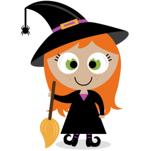 Cute halloween witch clipart