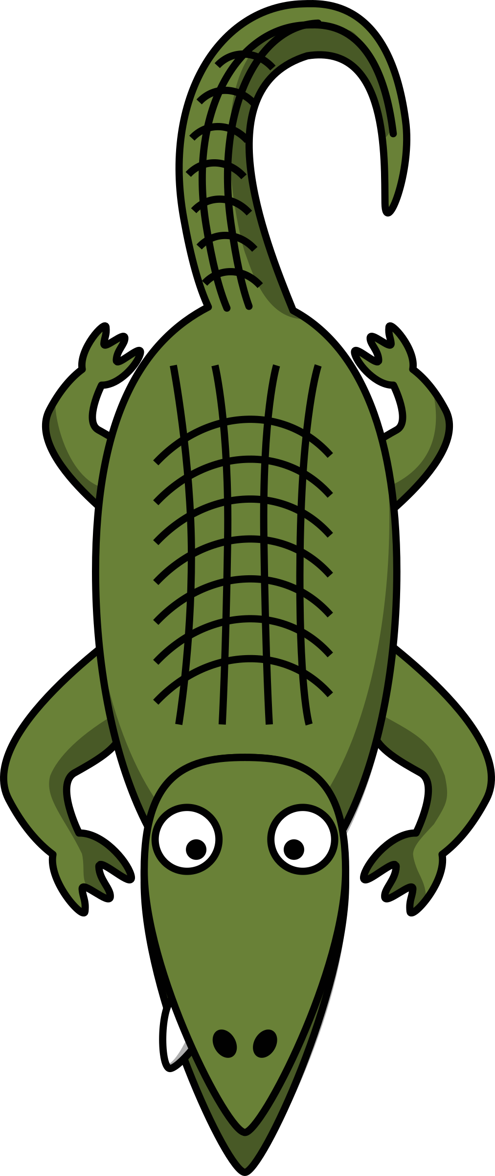Clipart - Cartoon alligator