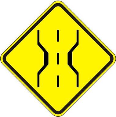 Road Narrows Sign Clipart - Free to use Clip Art Resource