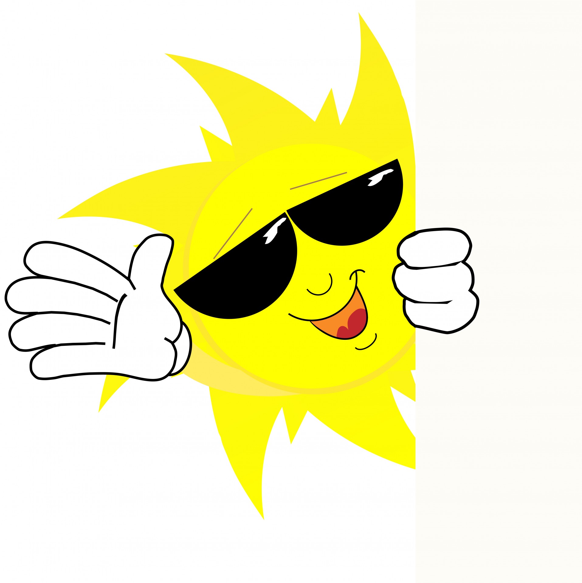 Happy Sun Face Cartoon Free Stock Photo - Public Domain Pictures