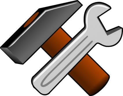 Construction worker tools clipart