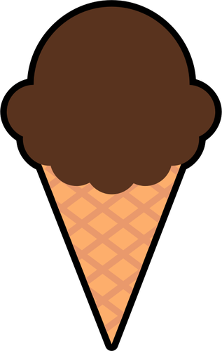 Chocolate ice cream cone | Public domain vectors