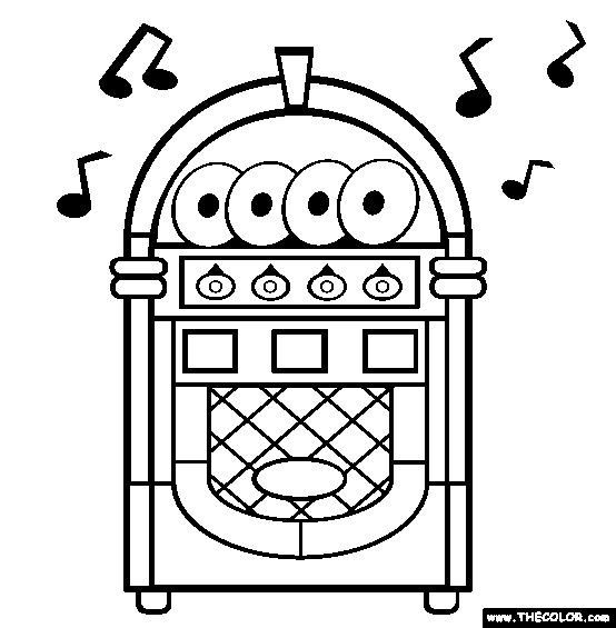 1950s Jukebox Clipart