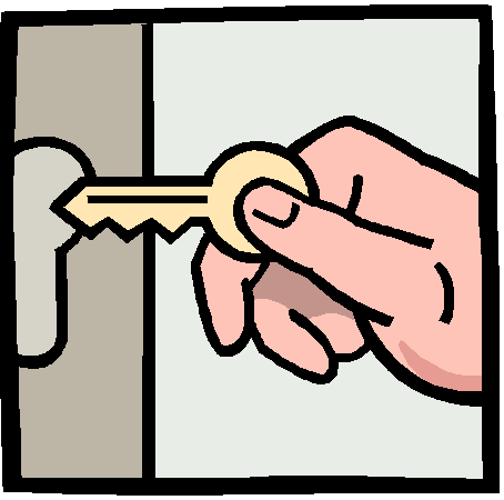 Key to a lock clipart