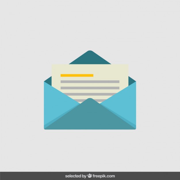 Envelope in flat design style Vector | Free Download