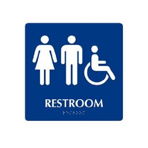 ADA Unisex Symbol w/ Handicap and Restroom ESW-ADA-UHR: Amazon.com ...