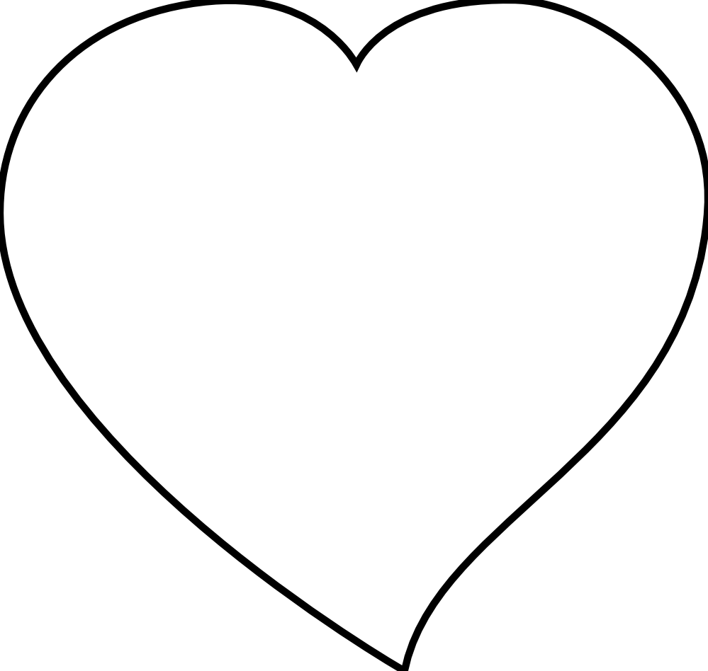 Valentine Heart Black And White Clipart