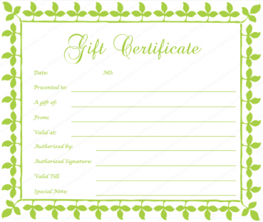 Business Gift Certificates - Certificate Templates