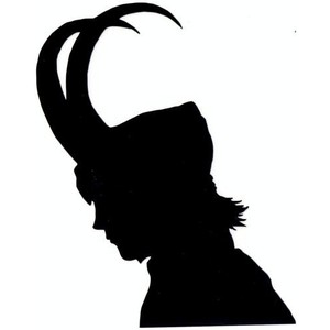 Loki Helmet Silhouette Black - Polyvore