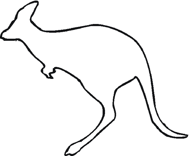 Simple Outline Kangaroo ClipArt Best