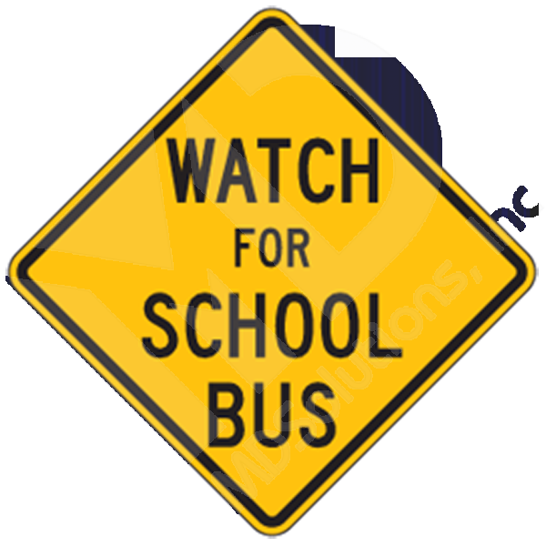 S3-3 School Bus Stop Ahead Sign